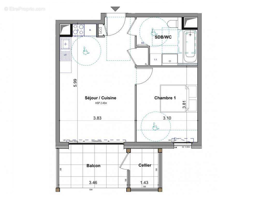 Appartement à EVIAN-LES-BAINS
