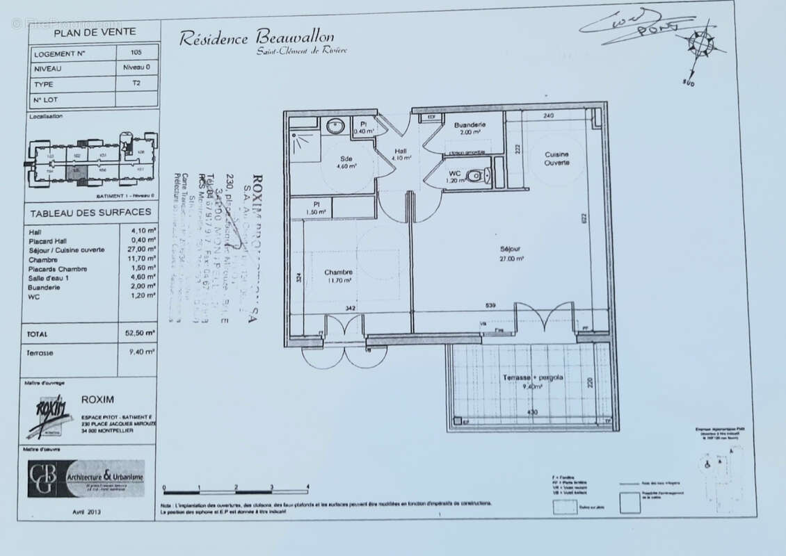 Appartement à SAINT-CLEMENT-DE-RIVIERE