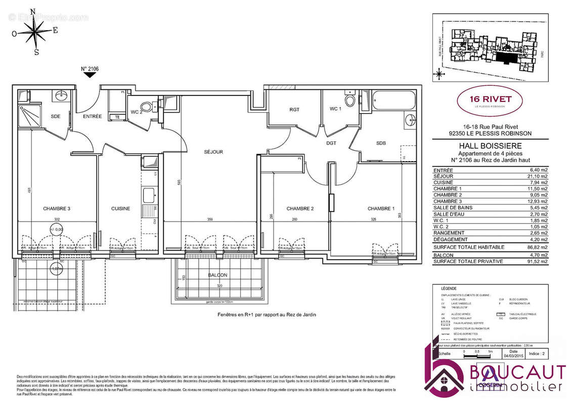 Appartement à LE PLESSIS-ROBINSON