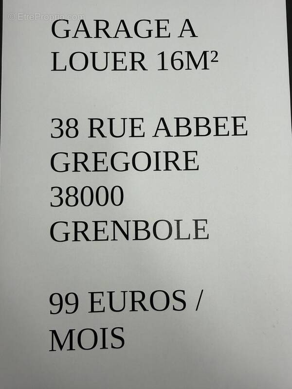 Parking à GRENOBLE