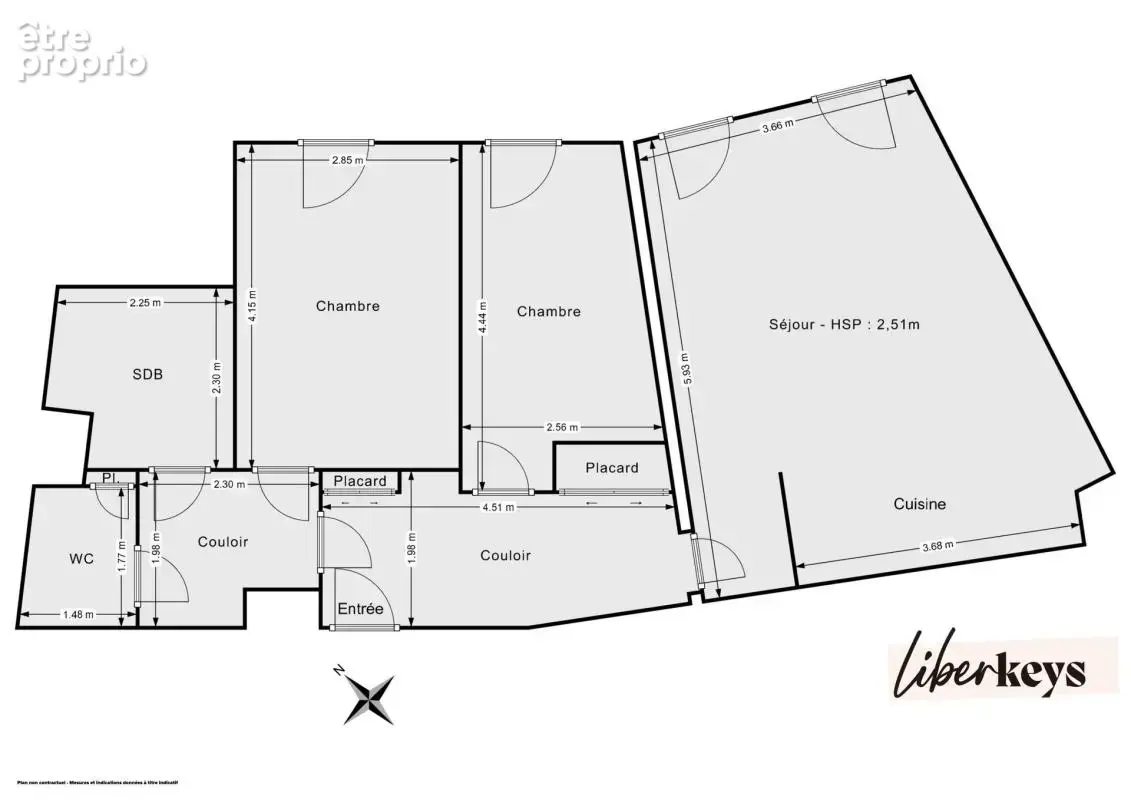 Immeuble basse consommation - T3 - 69m² + terrasse + garage fermé - photo 13