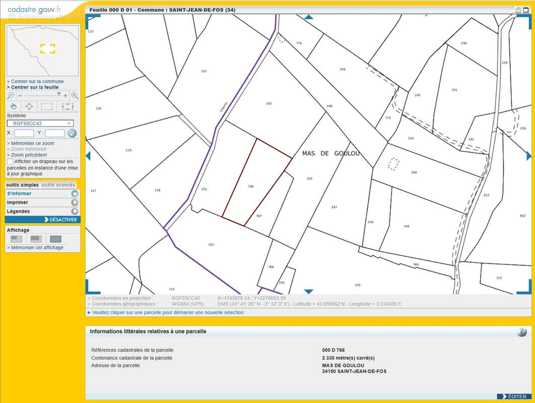 Terrain à SAINT-JEAN-DE-FOS