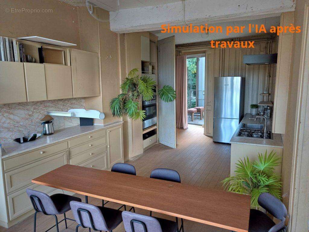 Photo créée par l\'IA pour une simulation après travaux - Maison à CLAMECY