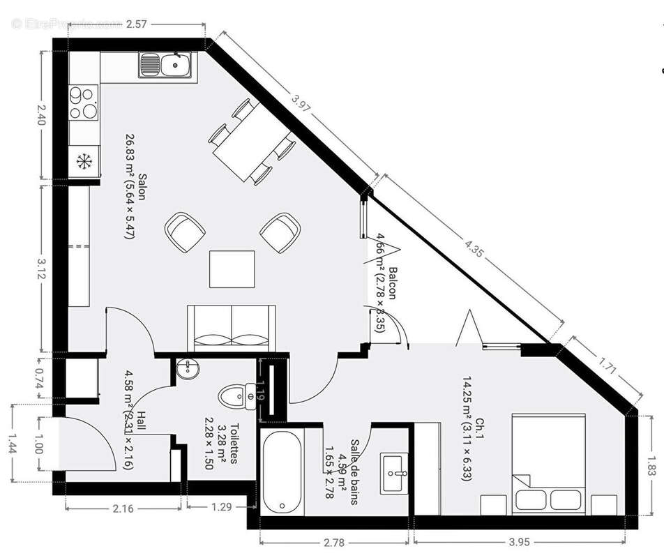 Appartement à PARIS-13E