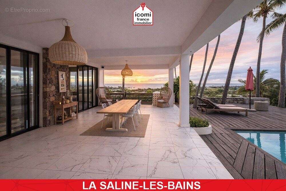 La reunion - la saline-les-bains (97434) - a vendre - villa de 470 m² avec deux studios independants - vue mer panoramique - pre - photo 9