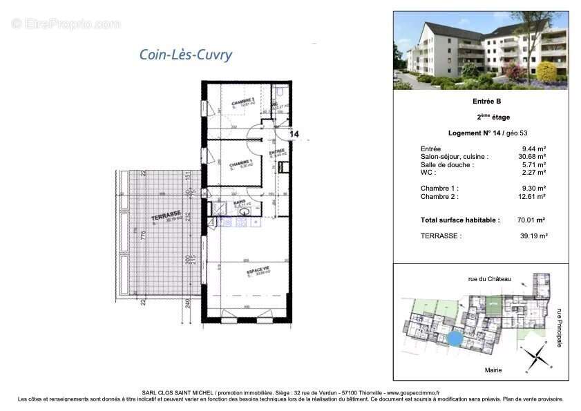 Appartement à COIN-LES-CUVRY