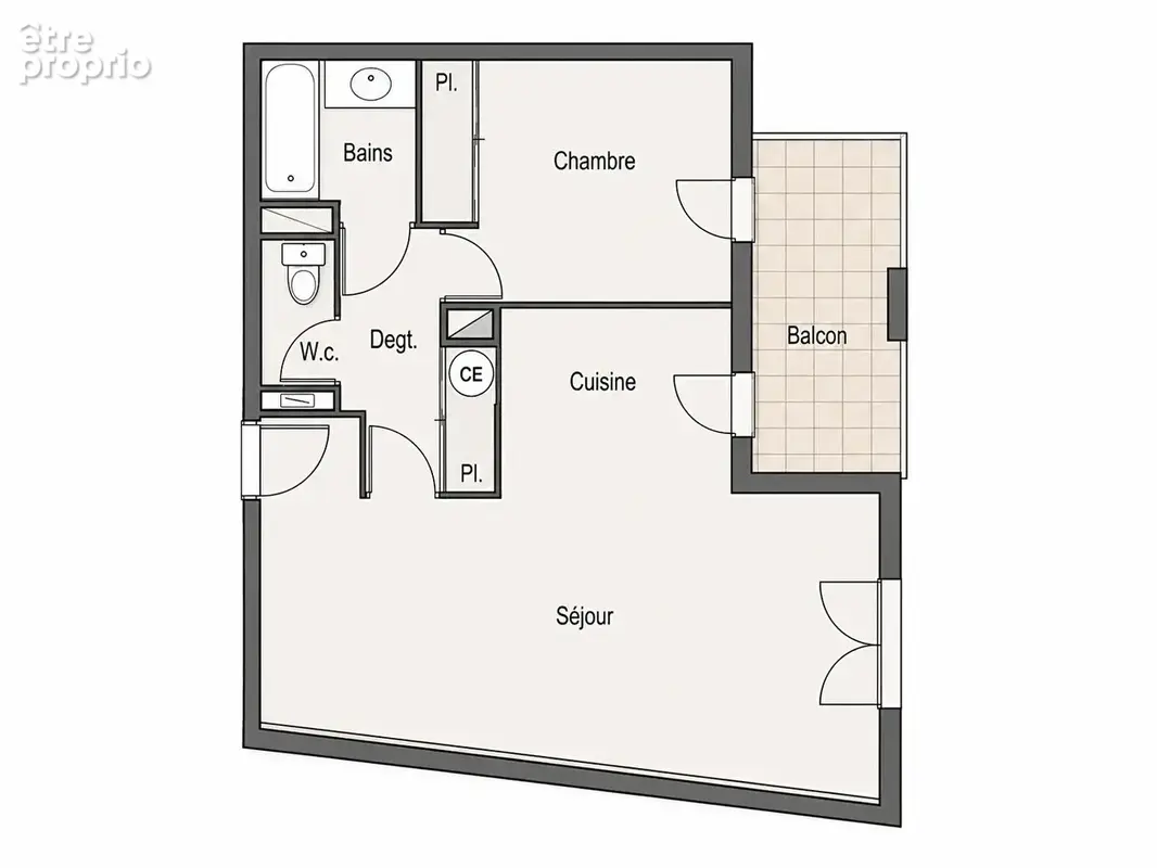 FONSORBES CENTRE - Beau T2 climatisé DE 48 m² en dernier étage avec balcon - photo 13