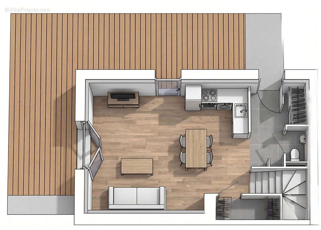 T3 duplex avec jardin de 173.80 m² Annecy-le-Vieux, secteur Sur les Bois - photo 7