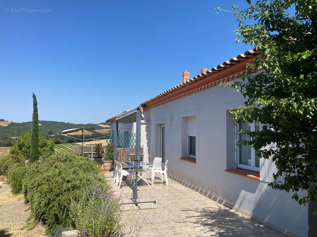 Entre Limoux et Carcassonne, 2 villas jumelées sur terrain avec piscine, double garage, terrasses, atelier. - photo 2