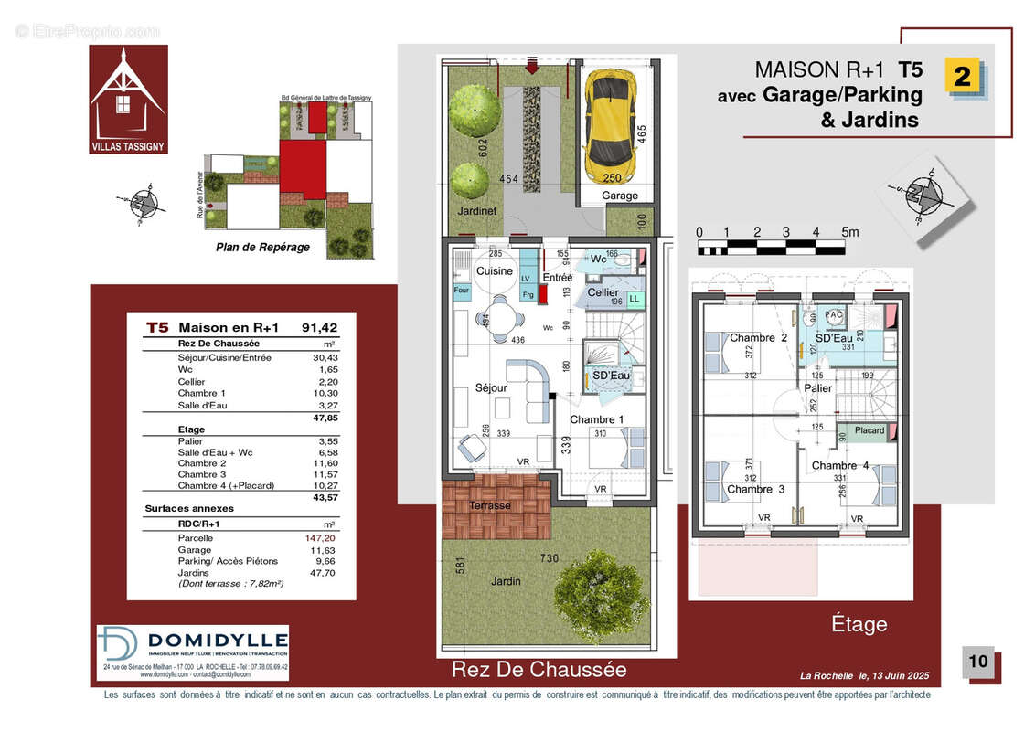 Villa T5 neuve 92 m2 avec garage et jardin - photo 2