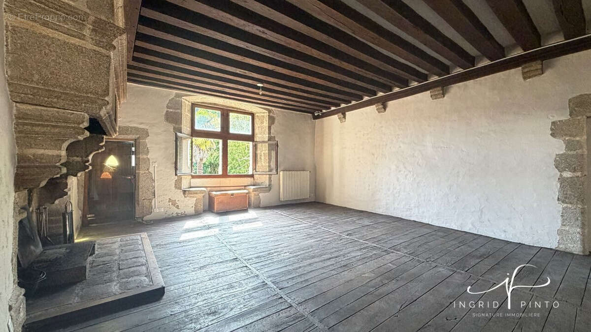 Salon avec cheminée remarquable de 40 m2