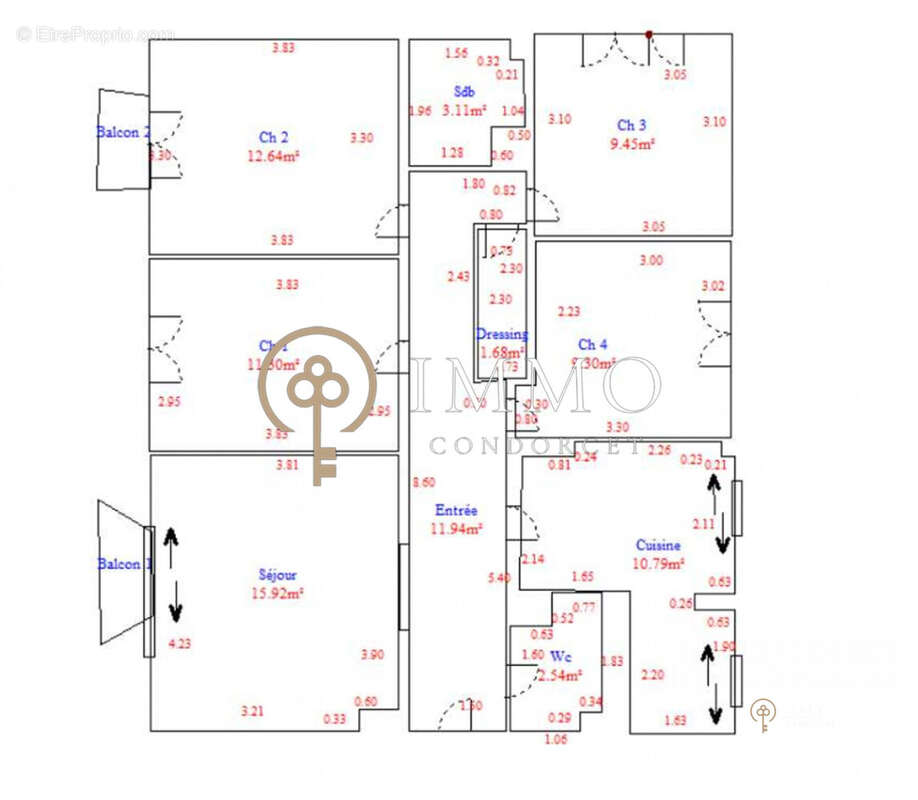 Appartement 90 m² à Bourg-La-Reine  - photo 3