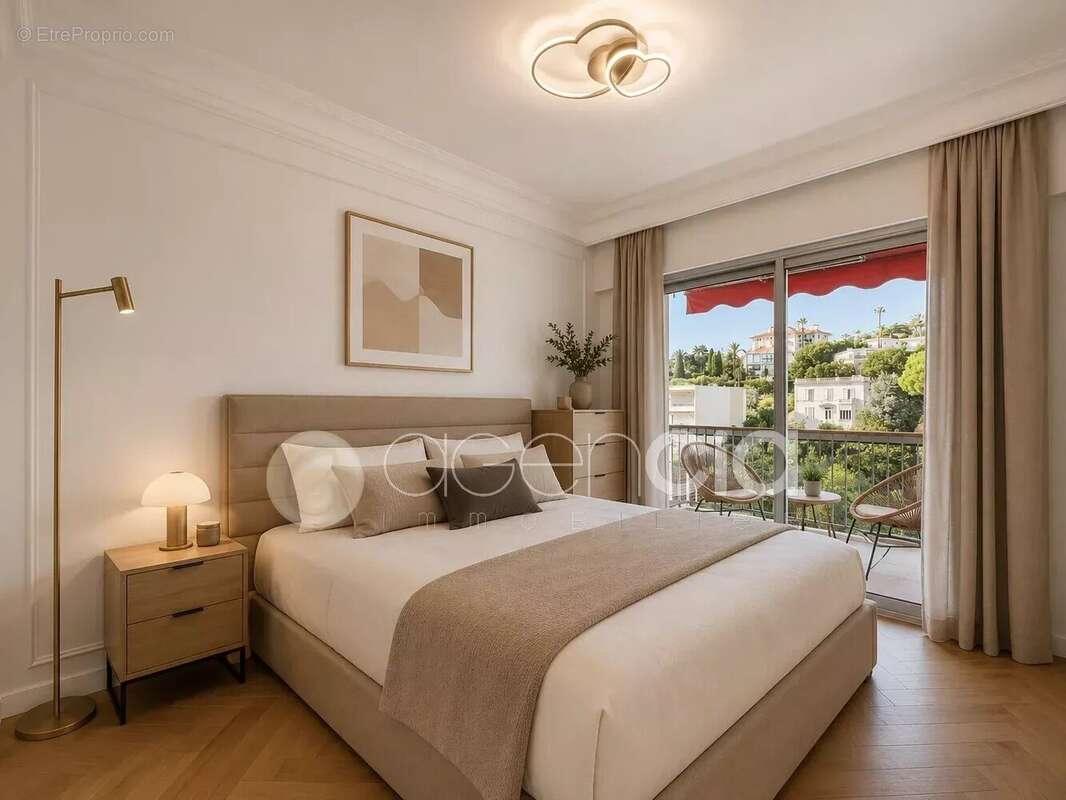 Cannes basse californie  vue mer  t3 de 70 m²  sud  cave  box garage xl en supplément - photo 8