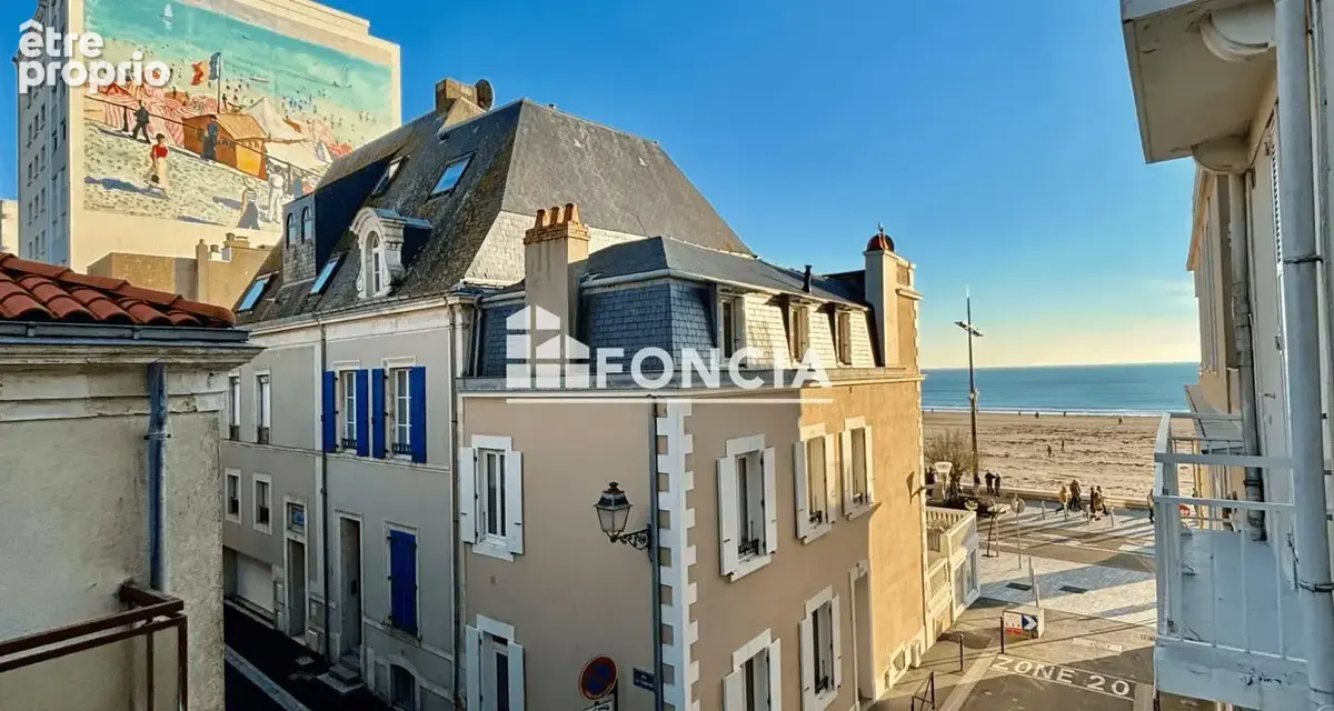Les sables d'olonne - centre plage - vue latérale mer - appartement t3 avec 2 balcons - photo 3