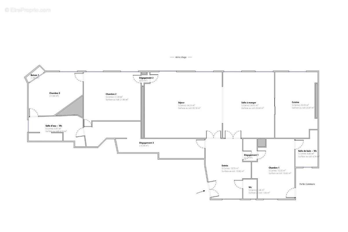 Appartement à PARIS-8E