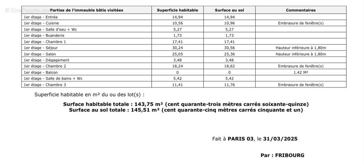 Appartement à PARIS-3E