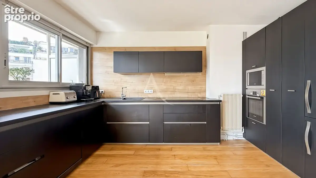 Paris 16e  henri heine  3 pièces 92 m²  5e étage balcon sur jardin - photo 5
