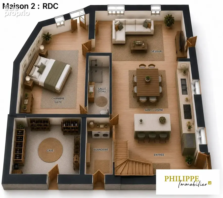 Maison 7 pièces 250 m² à vendre à La Terrasse (38660) - photo 3