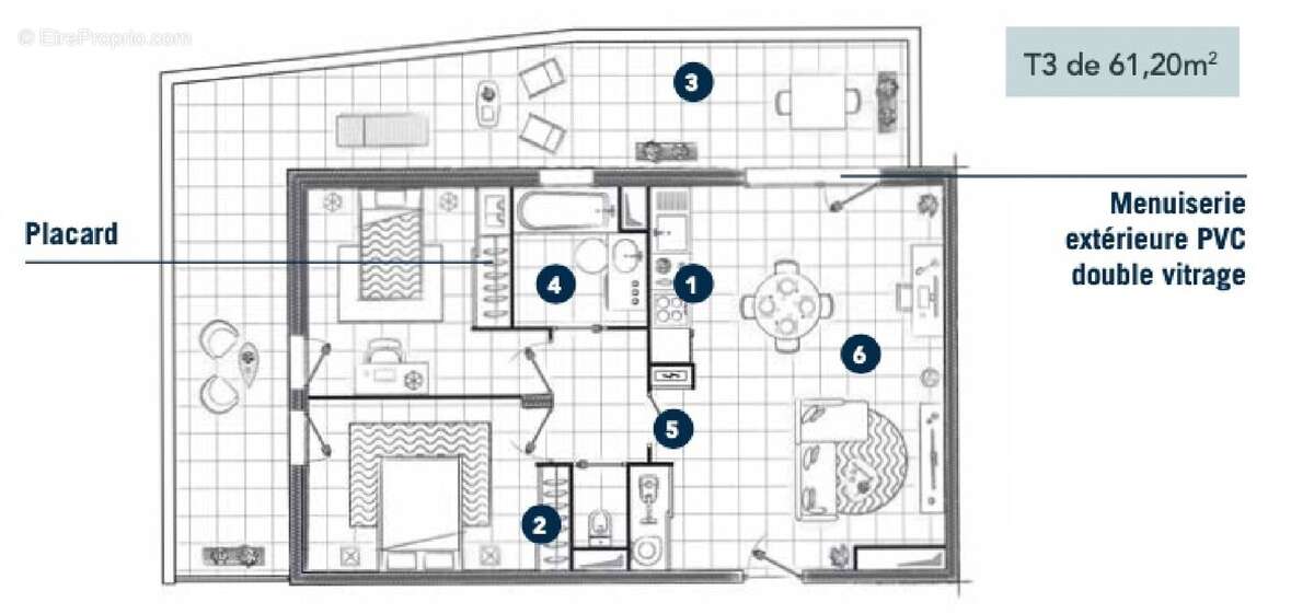 Appartement 61 m² à Cercier  - photo 3