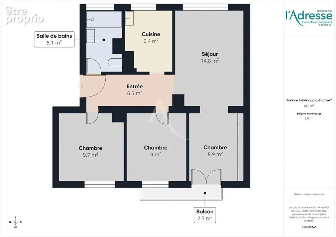 Appartement Champigny Sur Marne 4 pièce(s) 61.03 m2 - photo 8