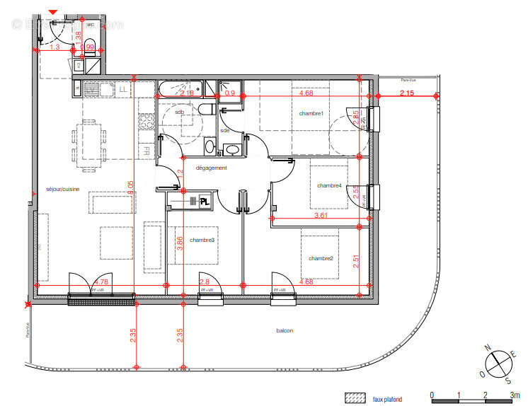 Appartement à LE BOUSCAT