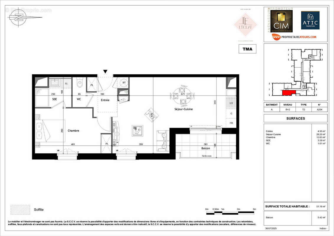 Appartement à SAINT-CYR-SUR-LOIRE
