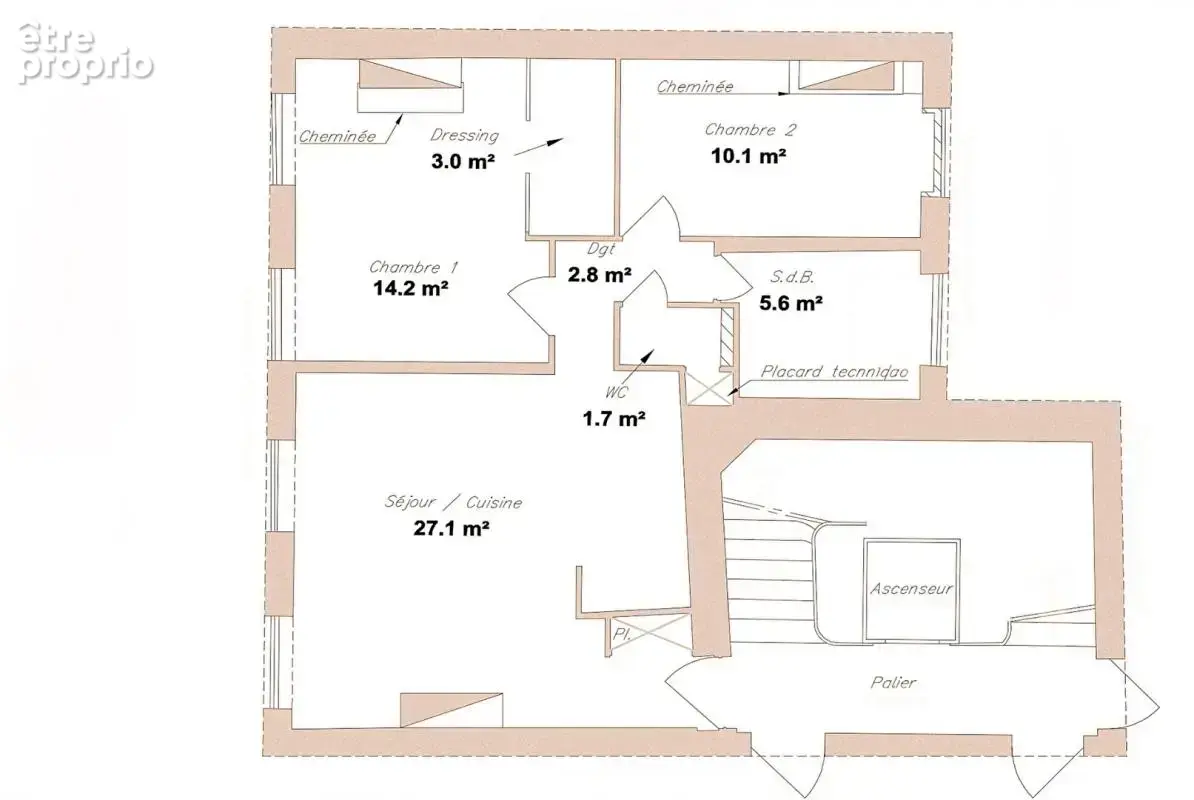 Appartement Lyon 3 pièce(s) 64.5 m2 - photo 12