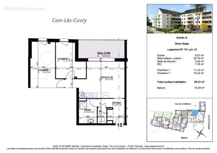 Appartement à COIN-LES-CUVRY