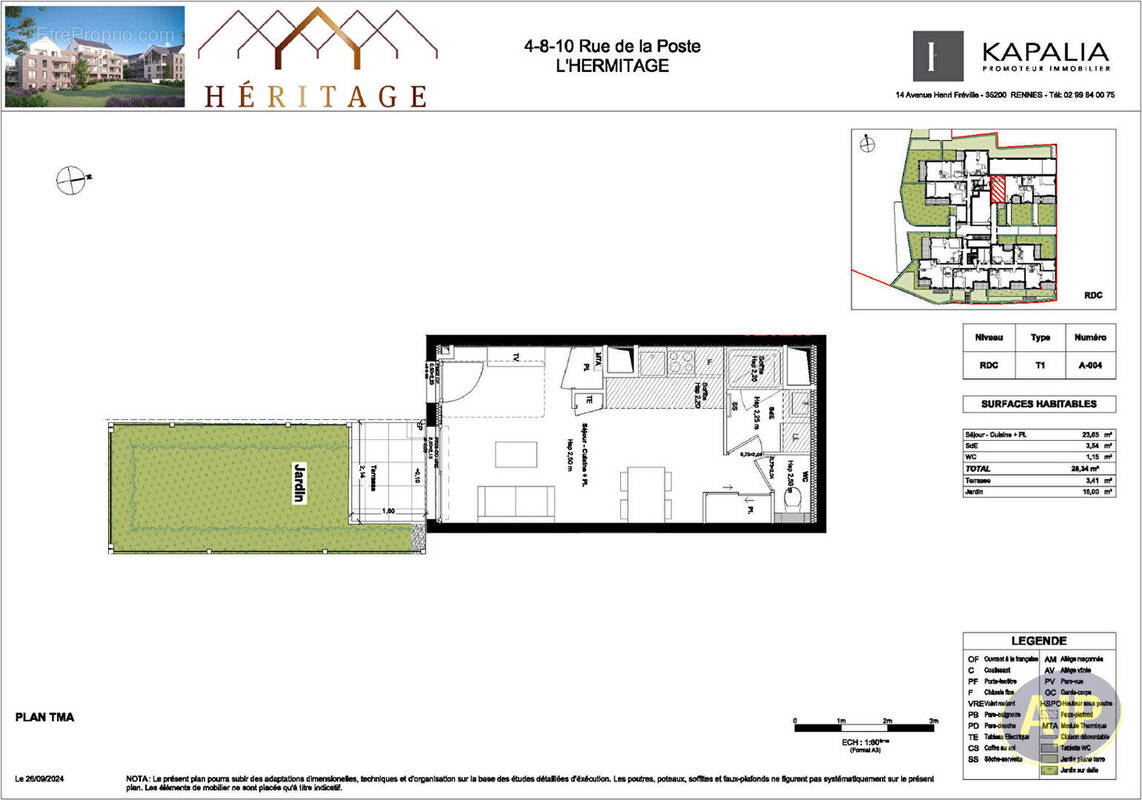 Appartement à L&#039;HERMITAGE