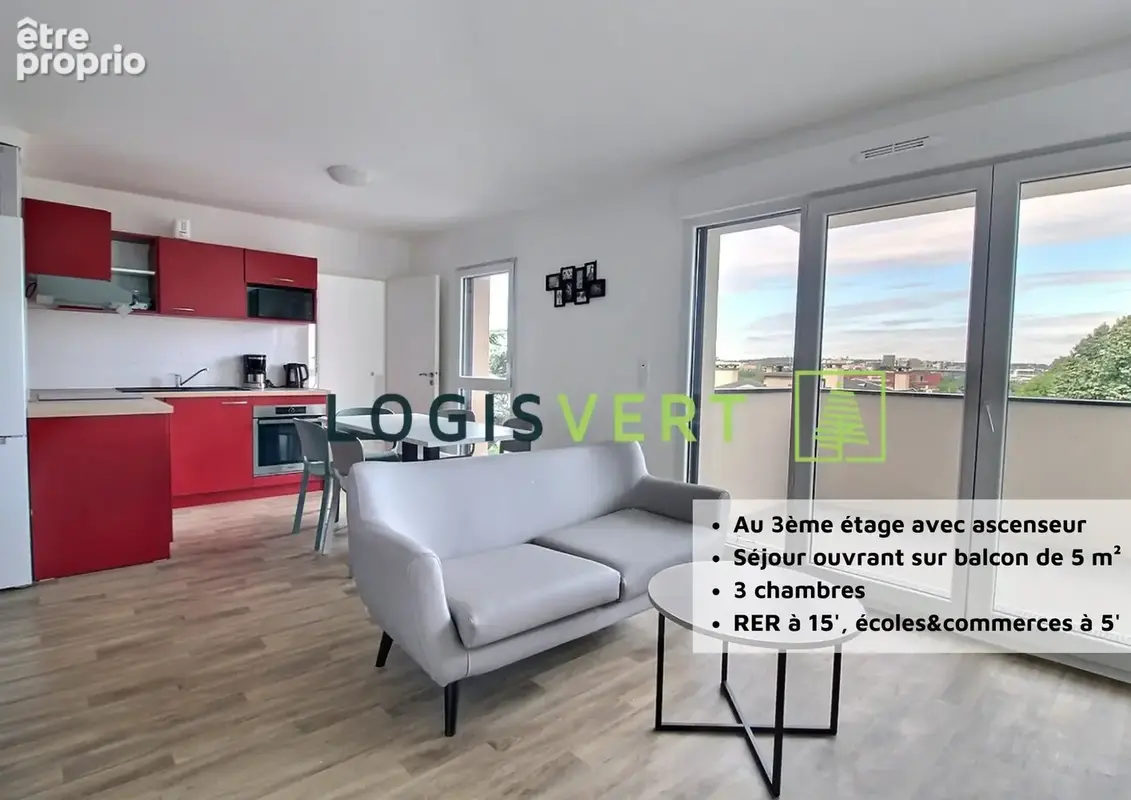 Appartement 4 pièces 72 m² à vendre à Massy (91300) - photo 2