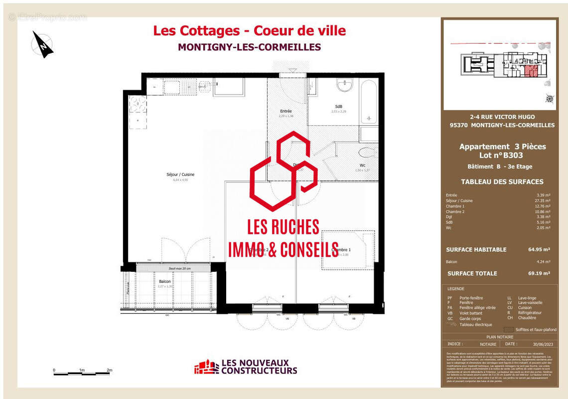 Appartement à MONTIGNY-LES-CORMEILLES