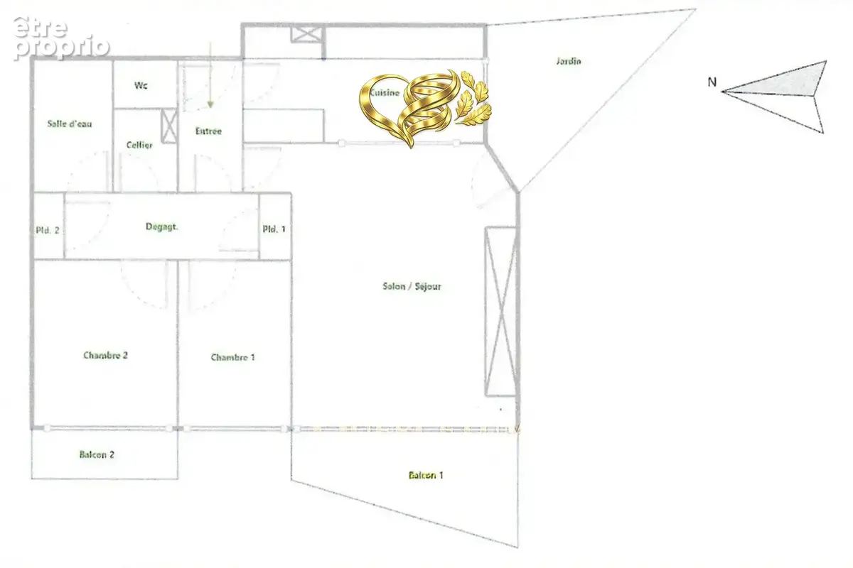 'CORNOUILLER EDEN' : Appartement RDC de 64 m2 - 2 chambres   2 extérieurs - cave   parking - photo 18