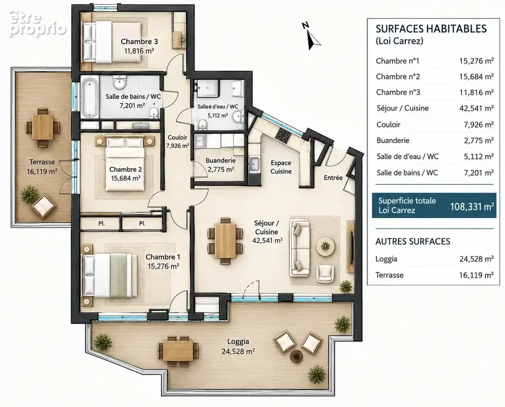 Eze "village" - 4p 108m²  terrasses 41m²  vue mer  piscine  parkings - photo 18