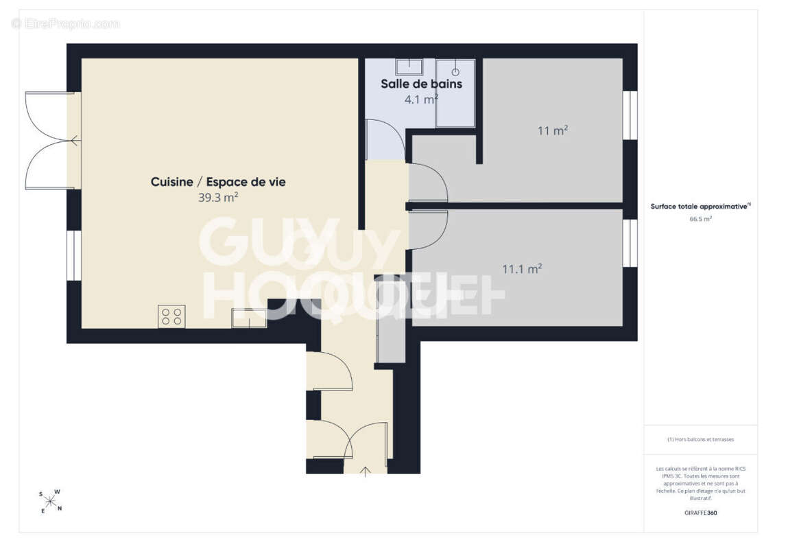 Appartement meublé T3 en parfait état - photo 10