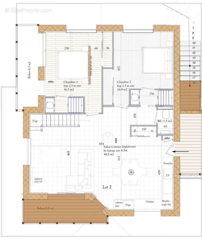 Haute Savoie (74), à vendre SAMOENS - Domaine skiable Grand-Massif - Appartement T3 + mezzanine 90 m² - photo 2