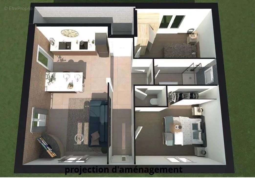 T3 rez-de-jardin 55.80 m² - 51 m² jardin - Côte Pavée - photo 8