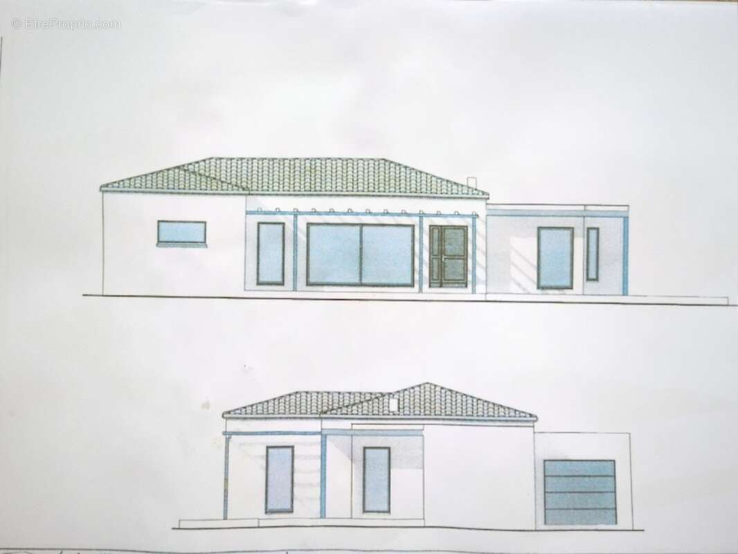 Terrain constructible  de 839,00 m² MAGALAS (34) avec villa plain pied  4 faces - photo 3