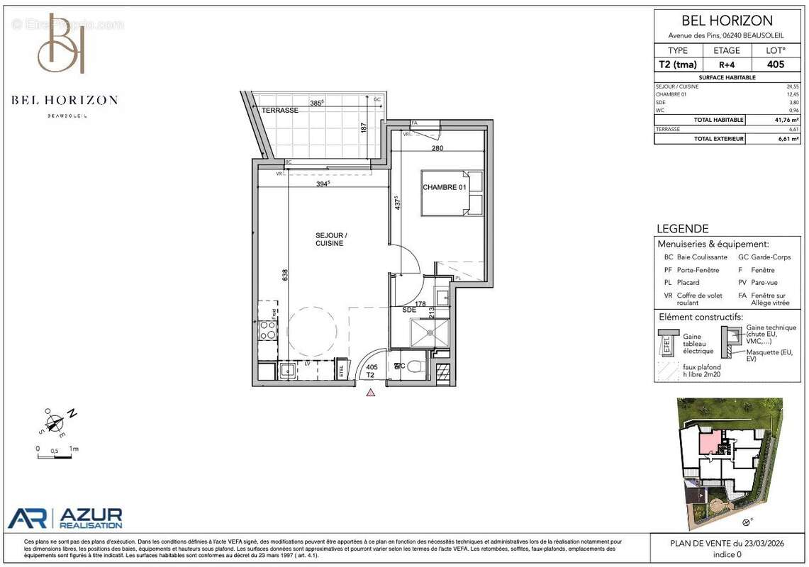 Appartement à BEAUSOLEIL