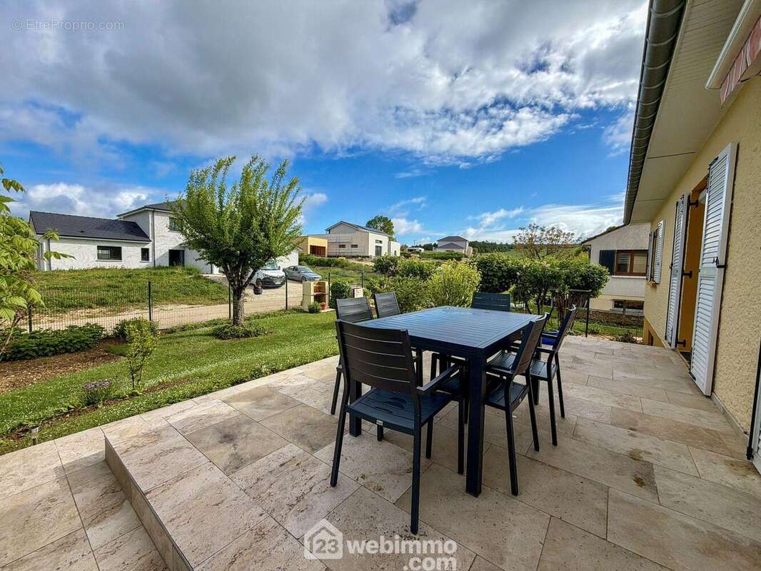 Terrasse accessible par le salon séjour - Maison à BRAS-SUR-MEUSE