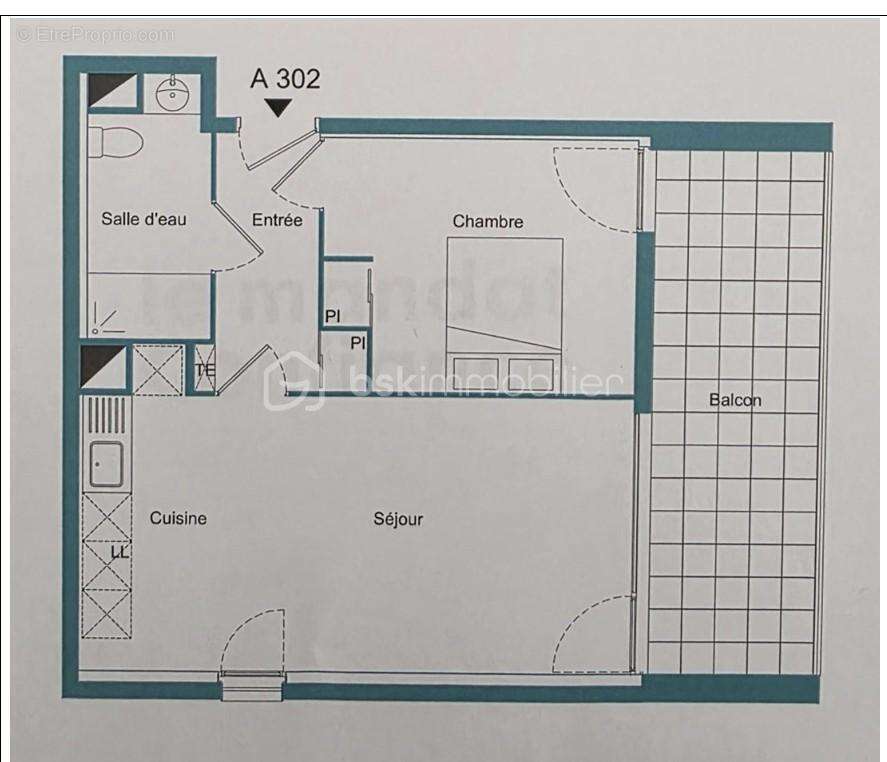 Bel appartement t2 43m2 grand balcon de 13m2 3e etage avec ascenseur et parking proche gare - photo 16