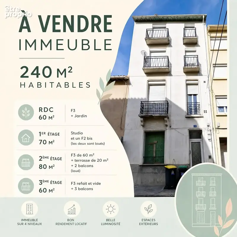 Appartement 240 m² à vendre à Perpignan (66000) - photo 1