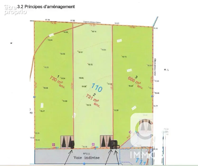 Terrain viabilisé, surface de 731 m² - photo 2