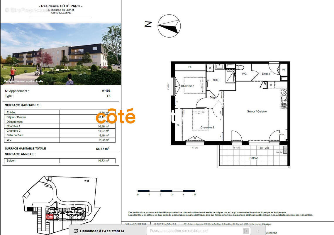 Appartement à OLEMPS