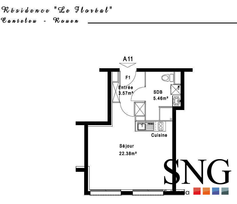 Appartement 31 m² à Canteleu  - photo 2