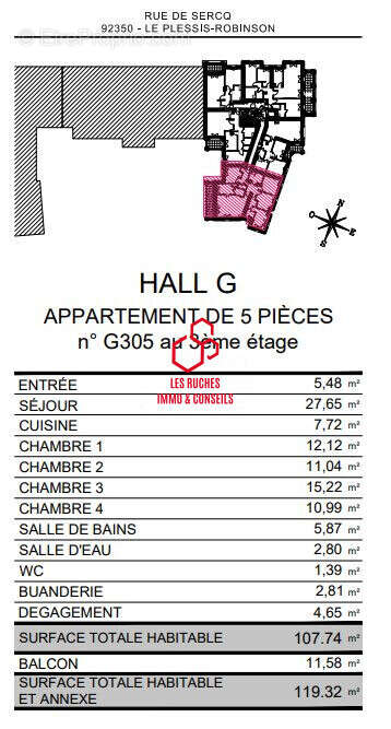 Appartement à LE PLESSIS-ROBINSON