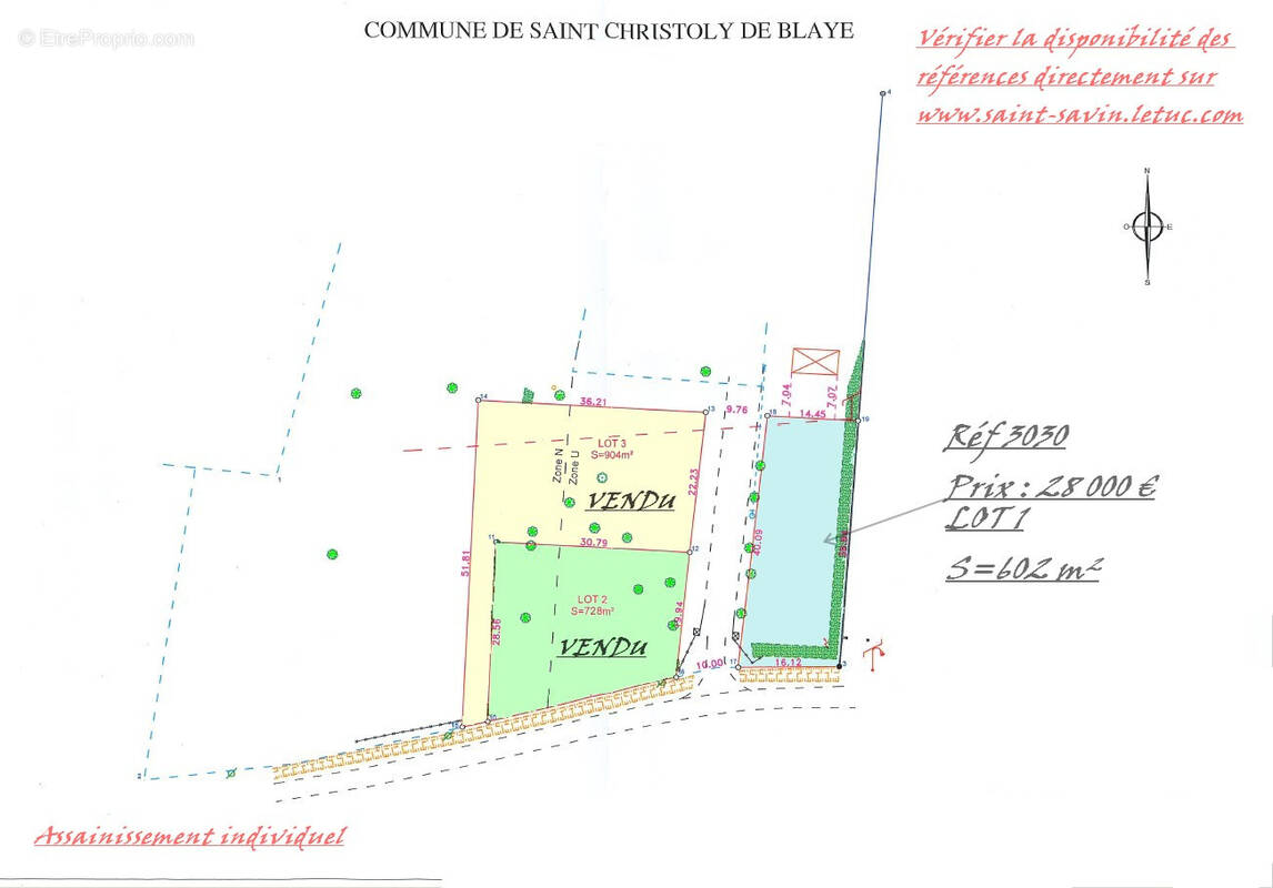 Terrain à SAINT-CHRISTOLY-DE-BLAYE
