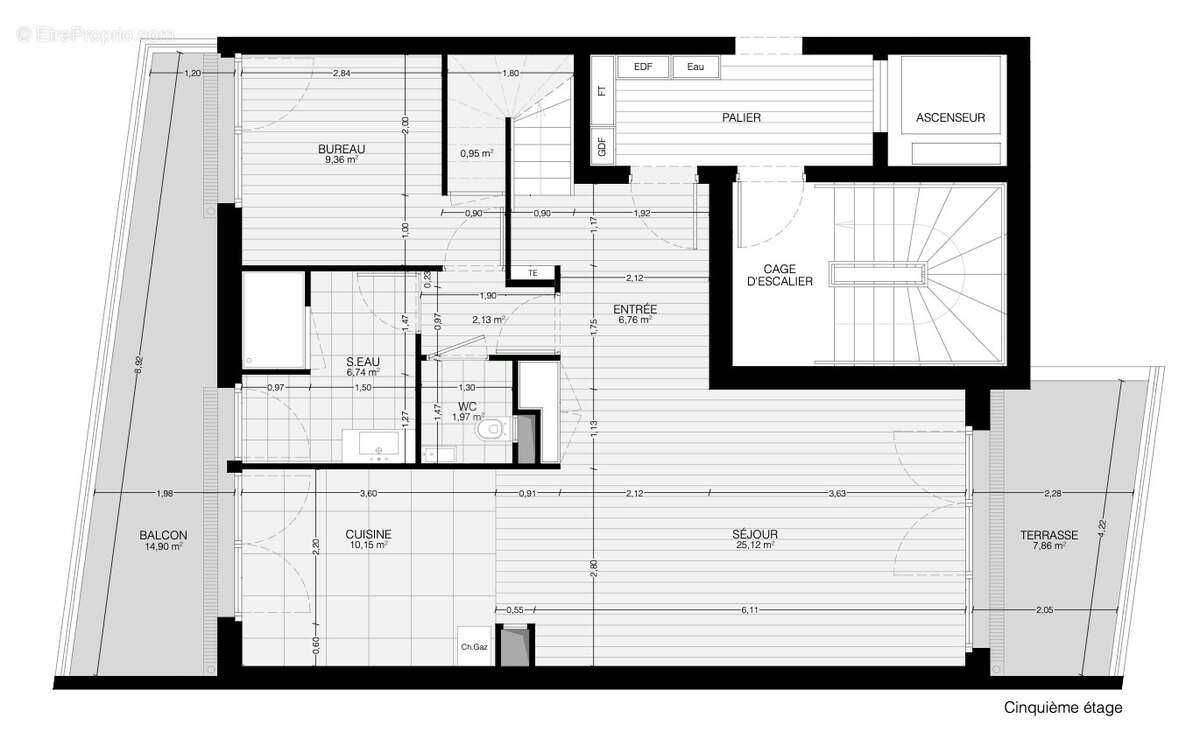 Superbe duplex familial 133 m2, terrasses, vue Canal de l’Ourcq - photo 37