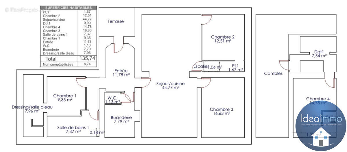 appartement de 135 m2 en duplex avec jardin partagé (vendu loué) - photo 3