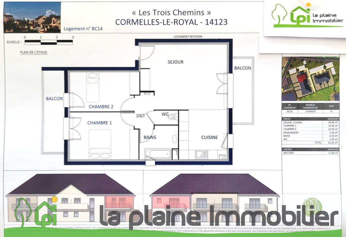 Appartement à CORMELLES-LE-ROYAL