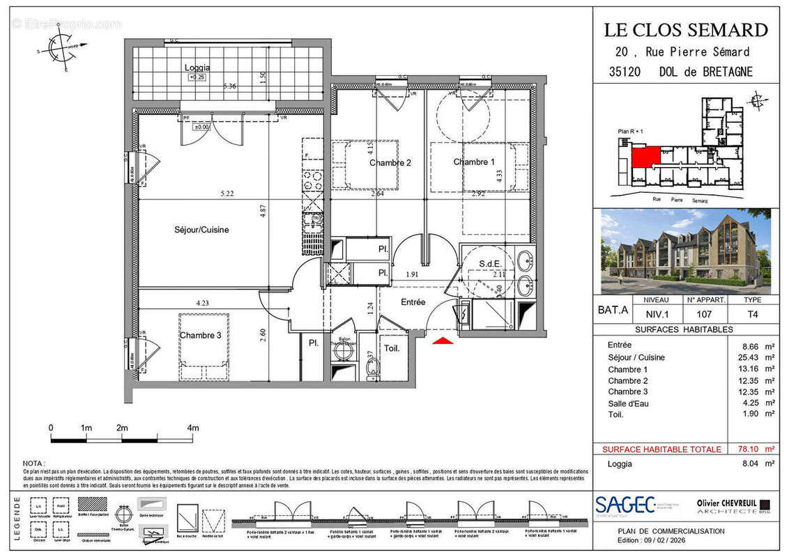 Appartement à DOL-DE-BRETAGNE